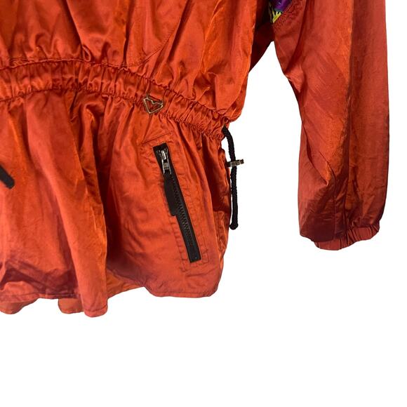 Obermeyer Vintage 90s Women's Size 10 Medium Metallic Orange Jacket - Picture 4 of 10
